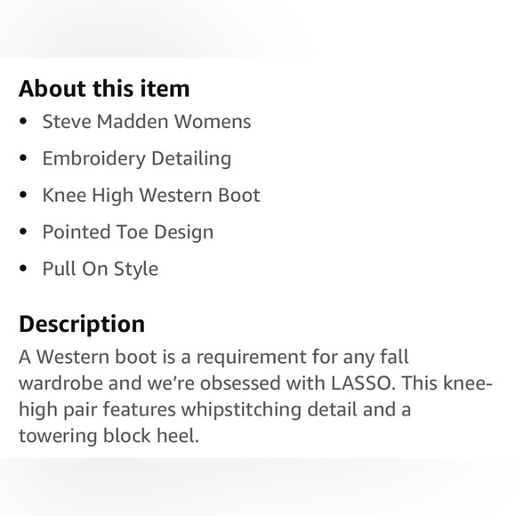 NWOB Steve Madden size 8 Lasso Western Boots - Picture 5 of 5